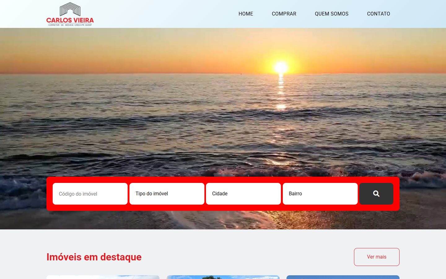 Site Carlos Vieira Imóveis